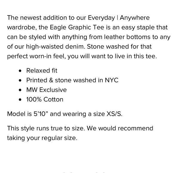 Marissa Webb Eagle graphic tee - Picture 4 of 6